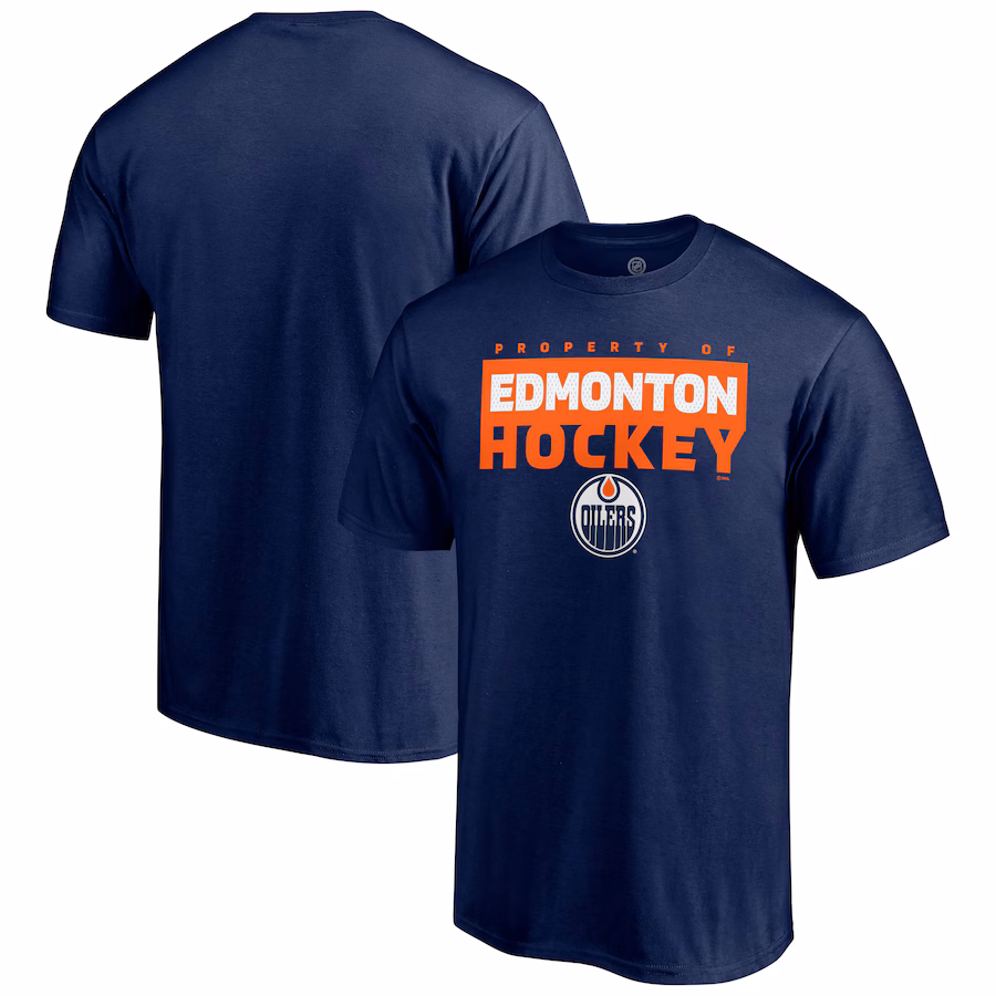 Men's Edmonton Oilers Navy Gain Ground T-Shirt - Jersey