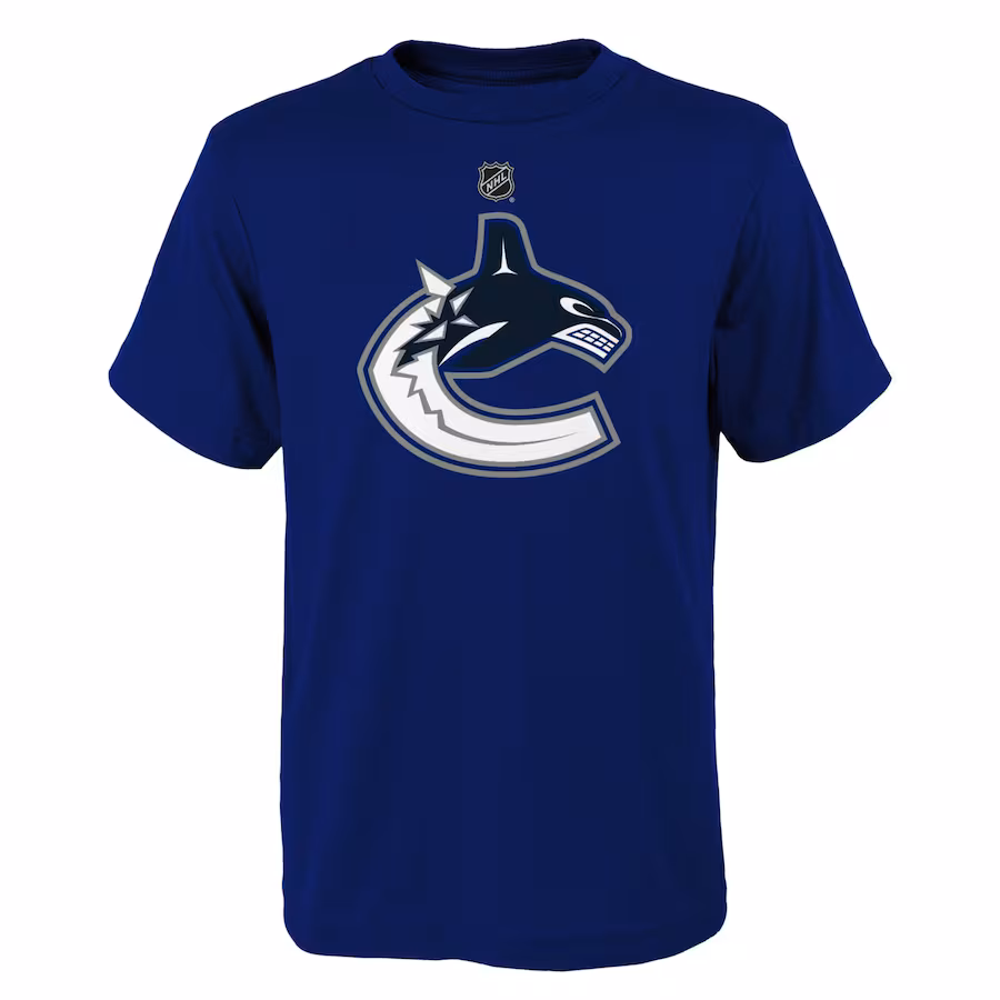Youth Vancouver Canucks Blue Primary Logo T-Shirt - Jersey