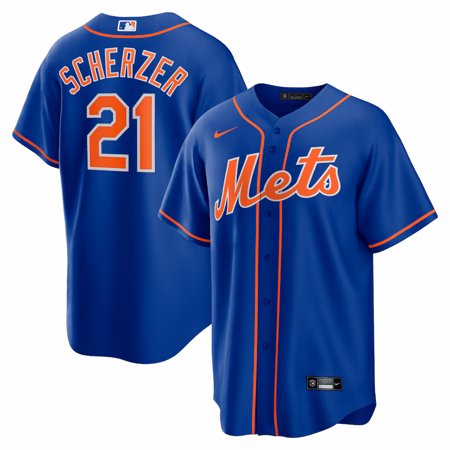 Men's New York Mets Max Scherzer Nike Royal Alternate Replica Player Jersey - Jersey