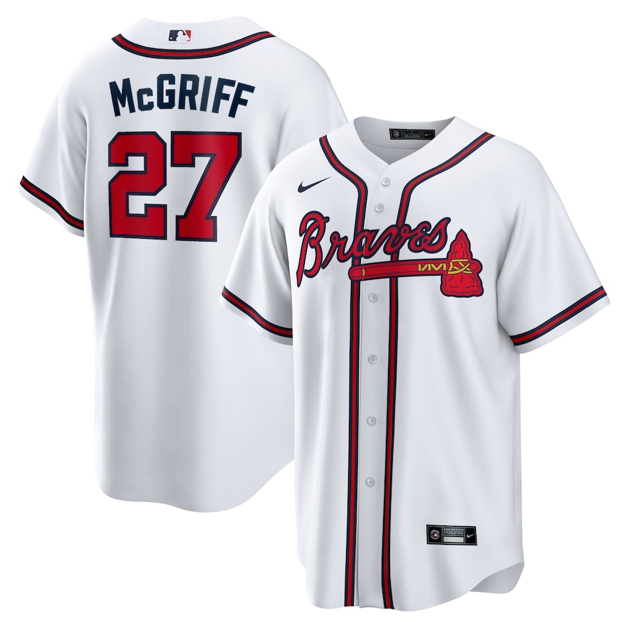 Men's Atlanta Braves Fred McGriff Nike White 2023 Hall of Fame Inline Replica Jersey - Jersey