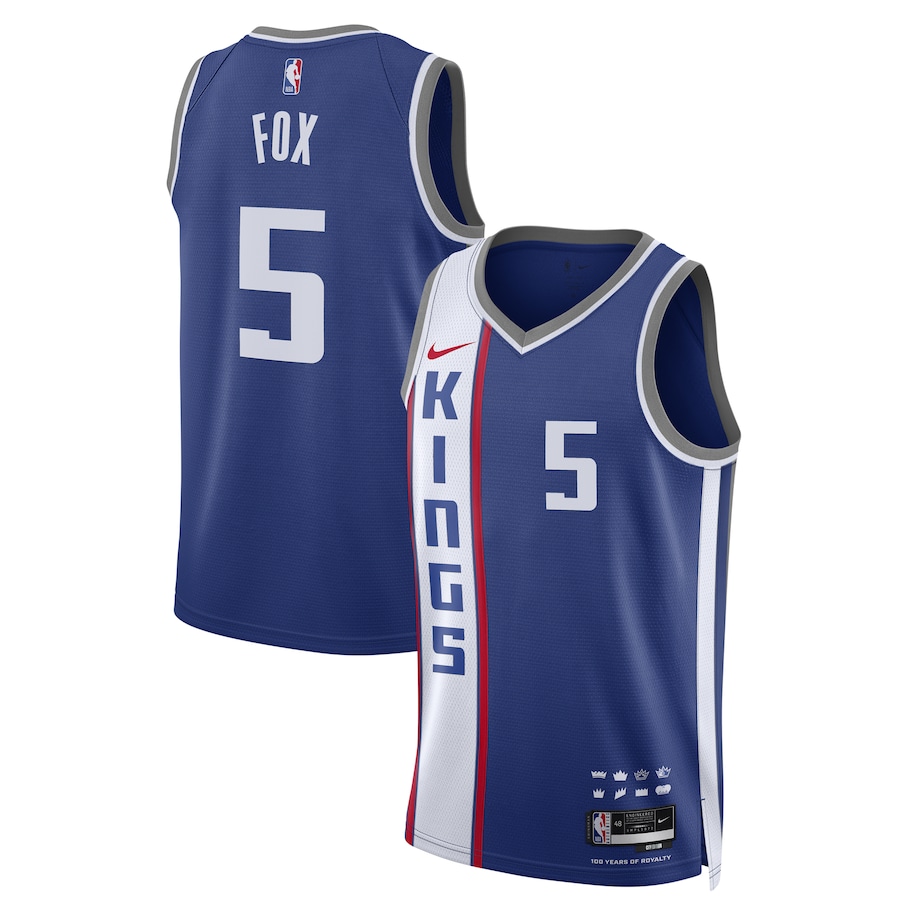 Unisex Sacramento Kings De'Aaron Fox Nike Blue 2023/24 Swingman Jersey - City Edition - Jersey