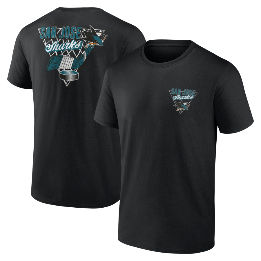 Men's San Jose Sharks Black Net Slap T-Shirt - Jersey