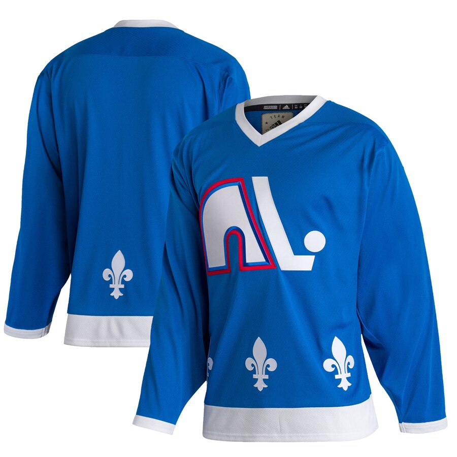 Men's Quebec Nordiques adidas Blue Team Classics Authentic Blank Jersey - Jersey
