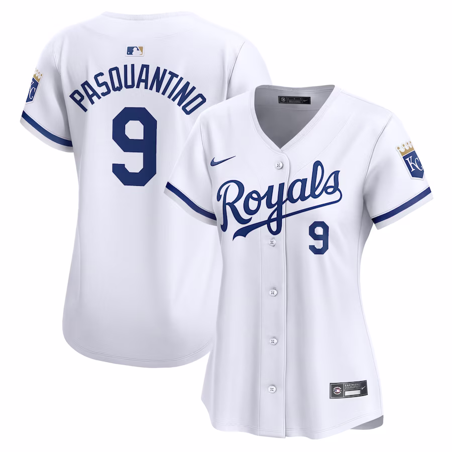 Women's Kansas City Royals Vinnie Pasquantino Nike White Home Limited Player Jersey - Jersey