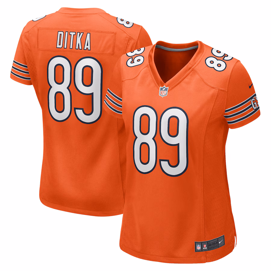 Women's Chicago Bears Mike Ditka Nike Orange Retired Player Jersey - Jersey