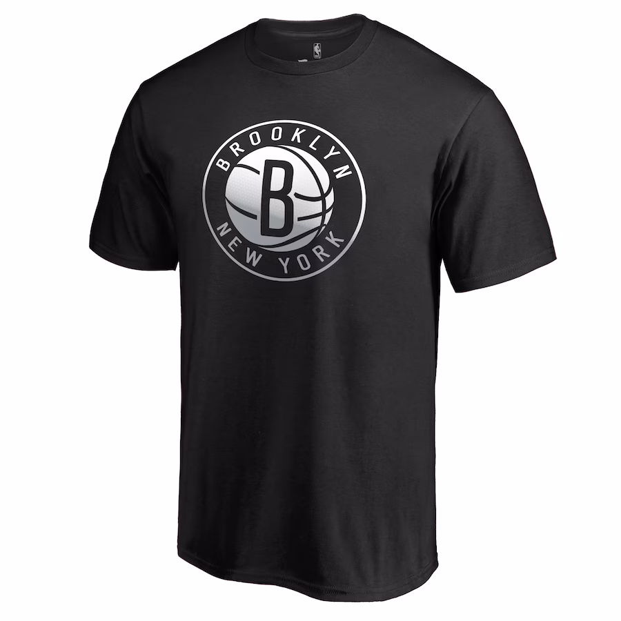 Men's Brooklyn Nets Black Gradient Logo T-Shirt - Jersey
