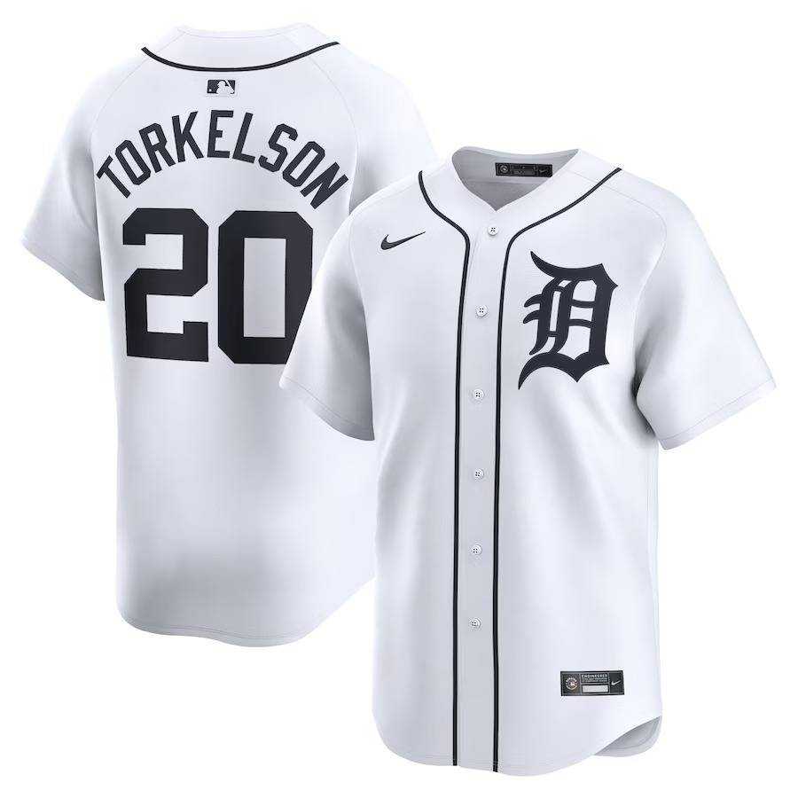 Men's Detroit Tigers Spencer Torkelson Nike White Home Limited Player Jersey - Jersey
