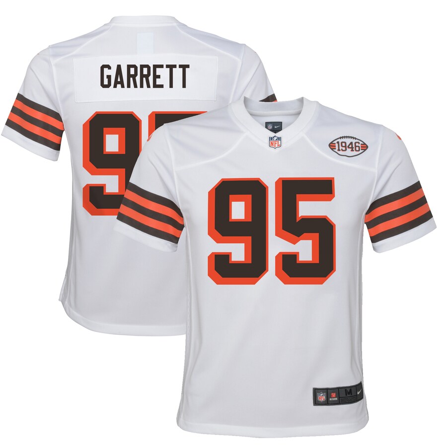 Youth Cleveland Browns Myles Garrett Nike White Game Jersey - Jersey