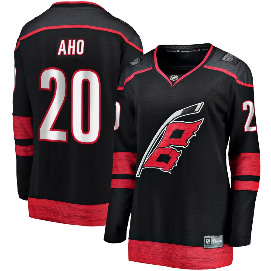 Women's Carolina Hurricanes Sebastian Aho Fanatics Branded Black Home Premier Breakaway Jersey - Jersey