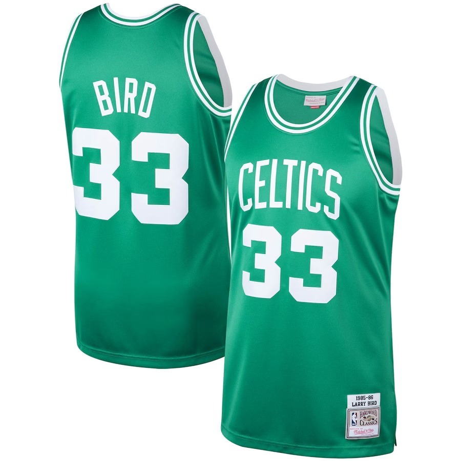 Men's Boston Celtics Larry Bird Mitchell & Ness Kelly Green 1985/86 Hardwood Classics Authentic Jersey - Jersey