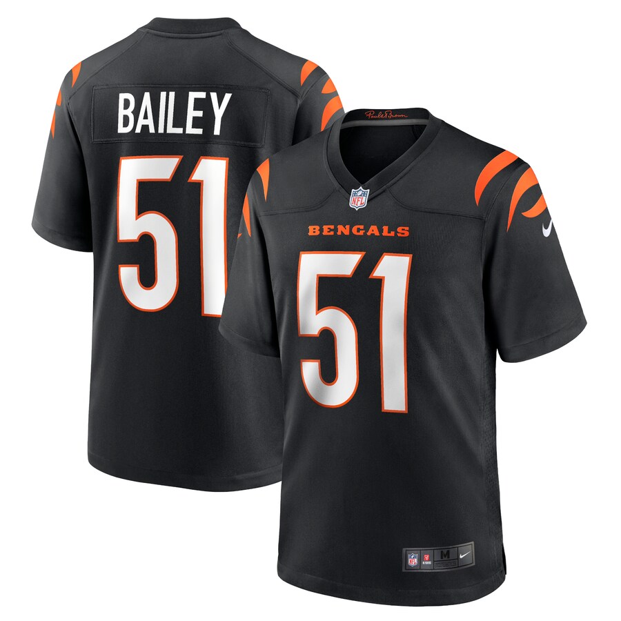 Men's Cincinnati Bengals Markus Bailey Nike Black Game Jersey - Jersey