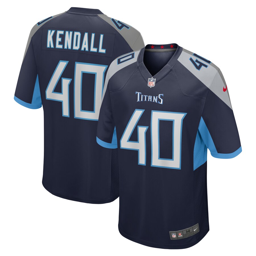 Men's Tennessee Titans Anthony Kendall Nike  Navy Team Game Jersey - Jersey