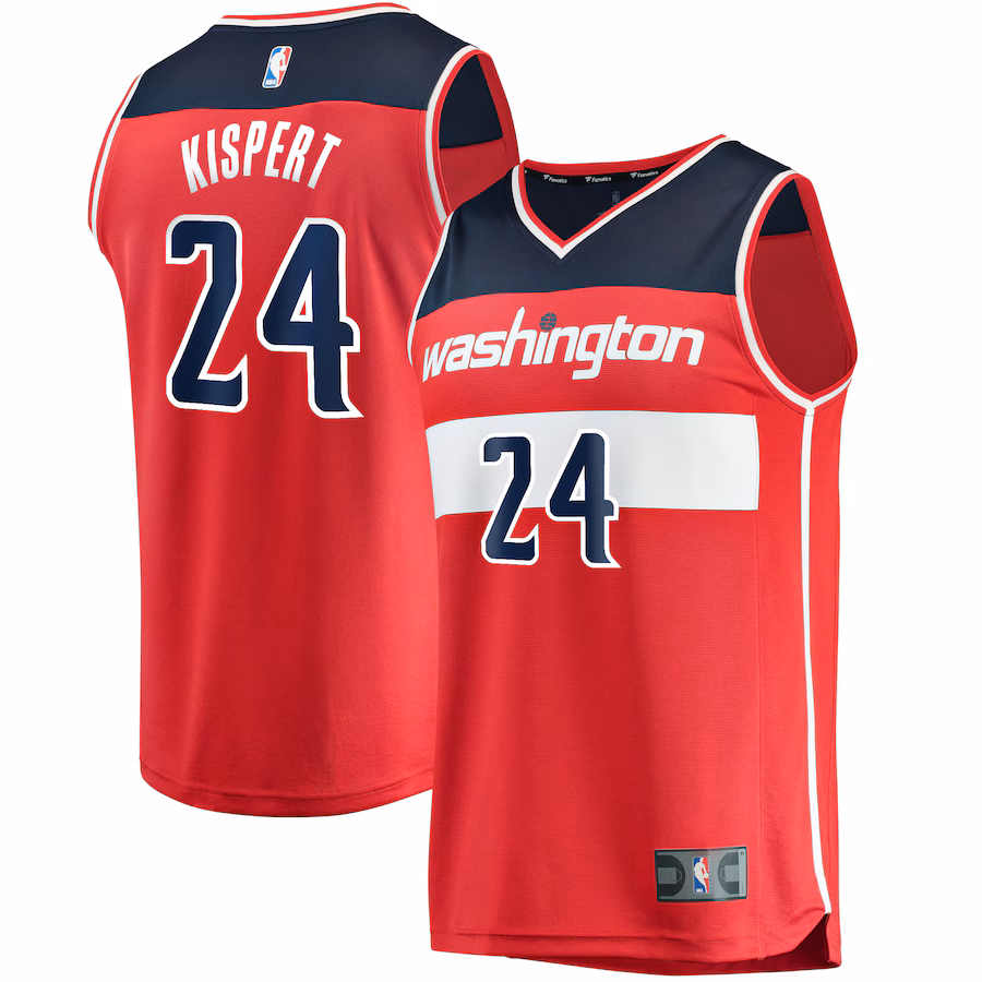 Men's Washington Wizards Corey Kispert Fanatics Red Fast Break Replica Jersey - Icon Edition - Jersey