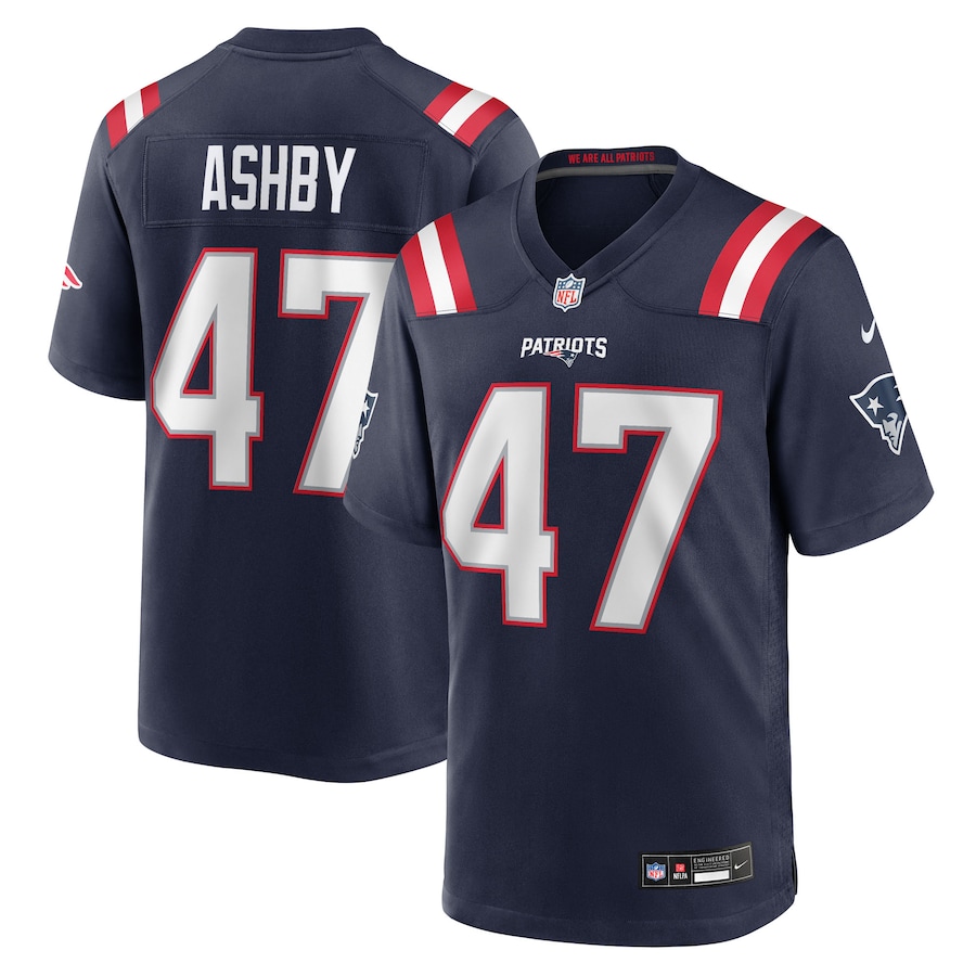 Men's New England Patriots Julian Ashby Nike Navy Team Game Jersey - Jersey