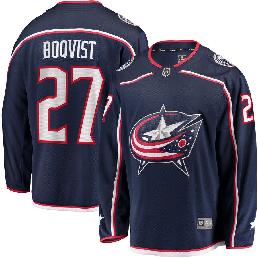 Men's Columbus Blue Jackets Adam Boqvist Fanatics Branded Navy Home Breakaway Player Jersey - Jersey