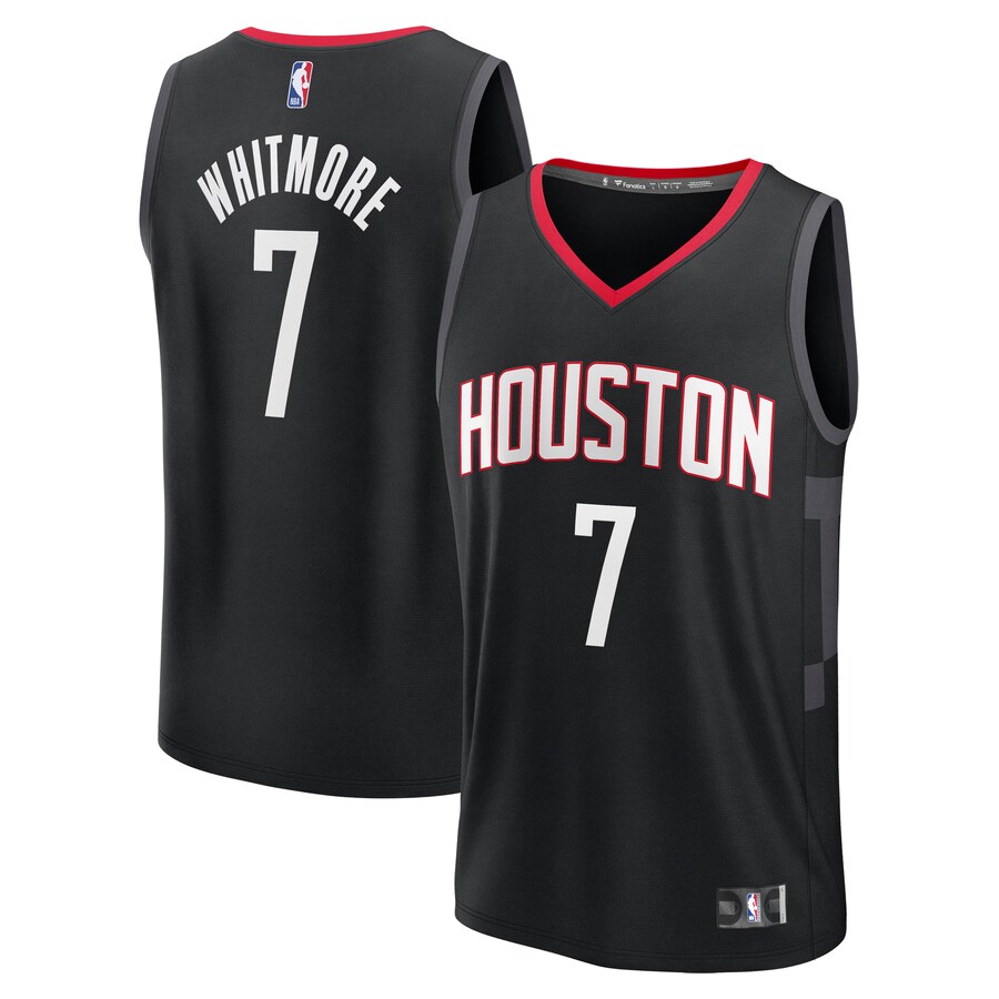 Men's Houston Rockets Cam Whitmore Fanatics Black Fast Break Replica Player Jersey - Statement Edition - Jersey