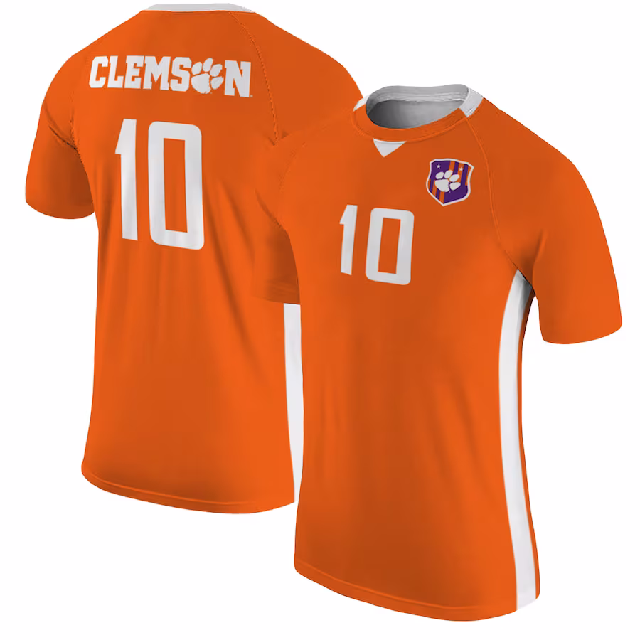 #10 Clemson Tigers Original Retro Brand Soccer Jersey - Orange - Jersey