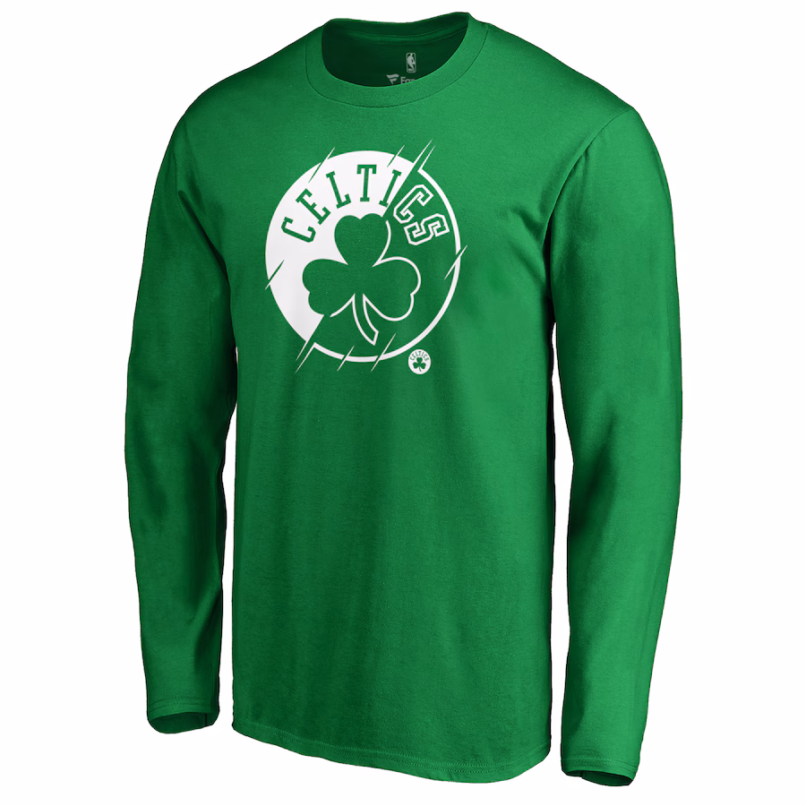 Men's Boston Celtics Kelly Green X-Ray Long Sleeve T-Shirt - Jersey