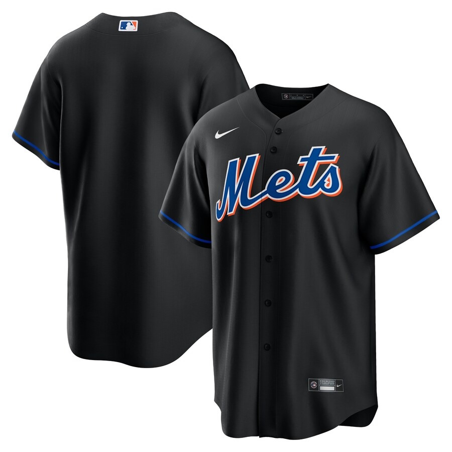 Men's New York Mets Nike Black 2022 Alternate Replica Team Jersey - Jersey