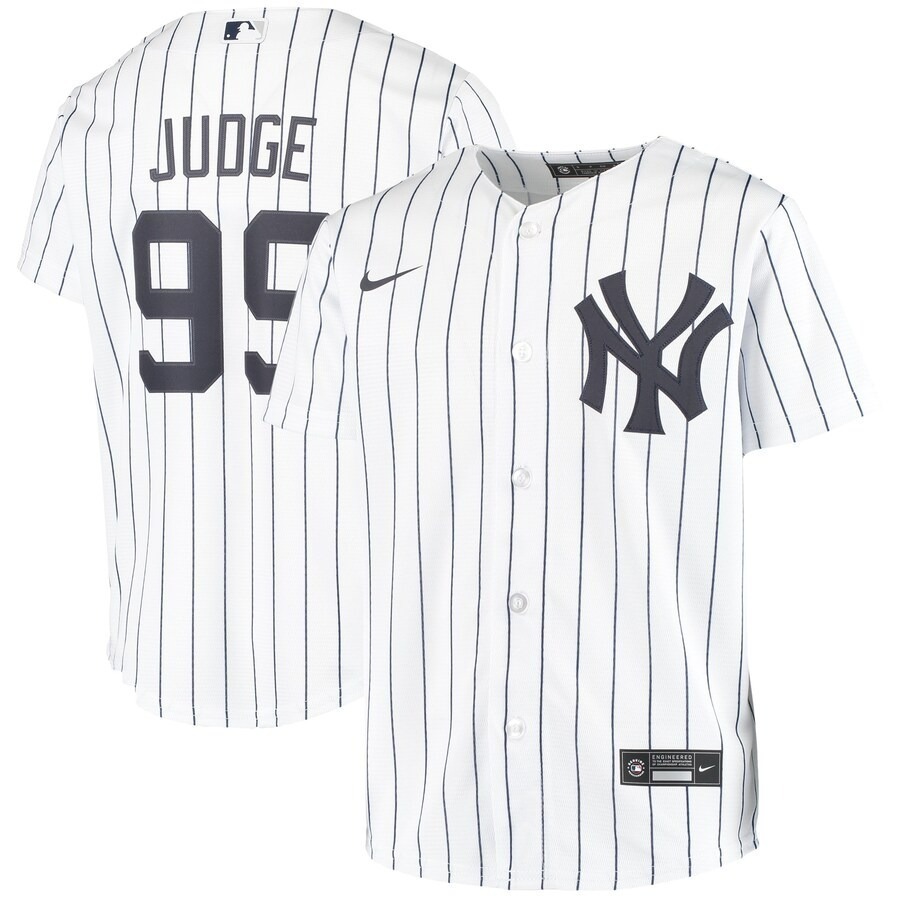 Youth New York Yankees Aaron Judge Nike White Alternate Replica Player Jersey - Jersey