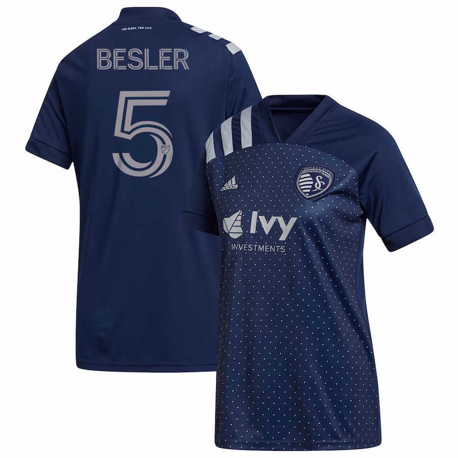 Women's Sporting Kansas City Matt Besler adidas Navy 2020 Swiss Dots Replica Jersey - Jersey