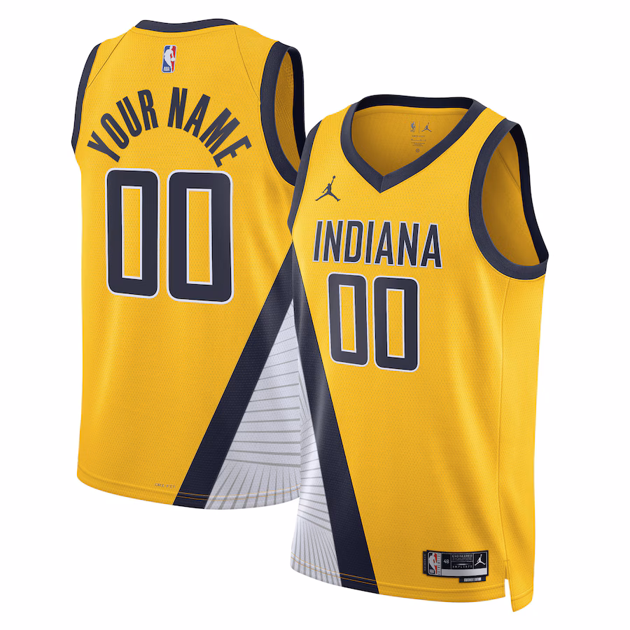 Unisex Indiana Pacers Jordan Brand Yellow 2022/23 Swingman Custom Jersey - Statement Edition - Jersey