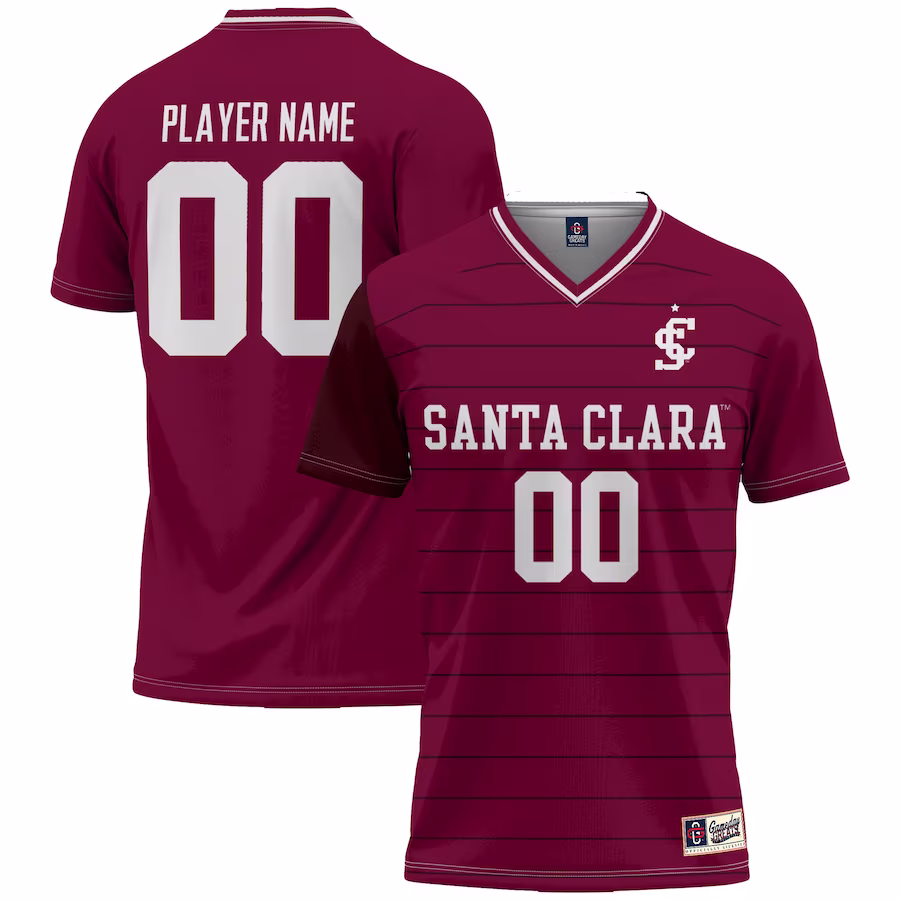 Santa Clara Broncos GameDay Greats NIL Pick-A-Player Lightweight Men's Soccer Jersey - Maroon - Jersey