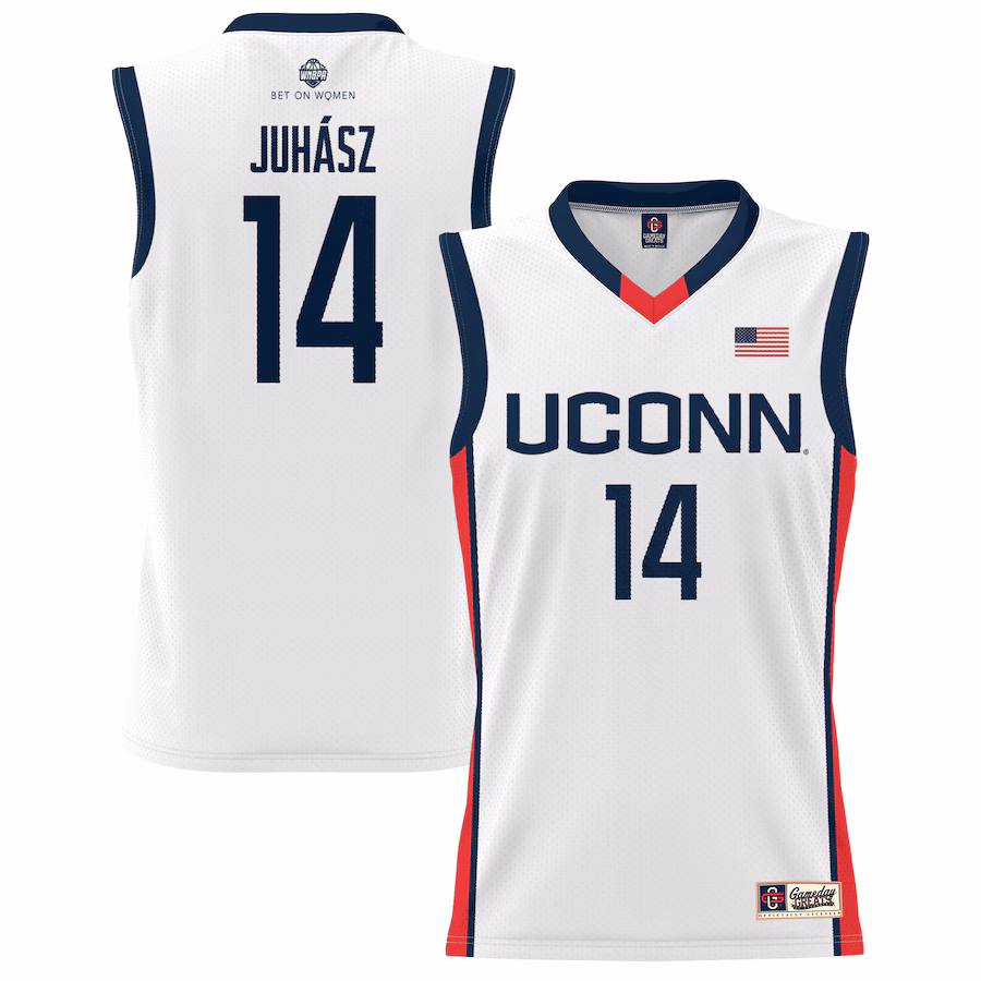 Unisex GameDay Greats Dorka Juhasz White UConn Huskies Lightweight Basketball Alumni Jersey - Jersey