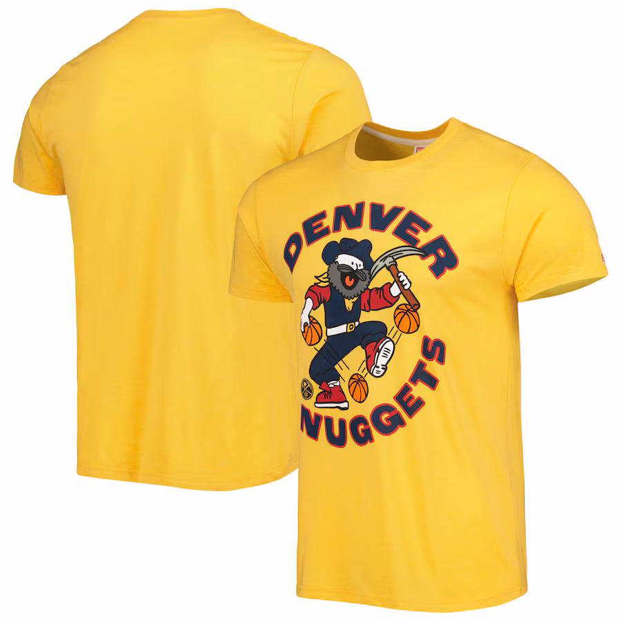 Unisex Denver Nuggets Homage Gold Team Mascot Tri-Blend T-Shirt - Jersey