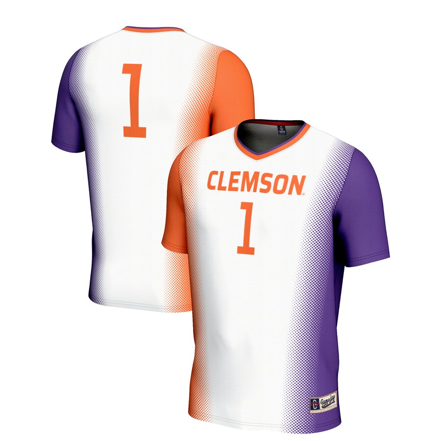 Youth GameDay Greats White #1 Clemson Tigers  Lightweight Women's Soccer Jersey - Jersey