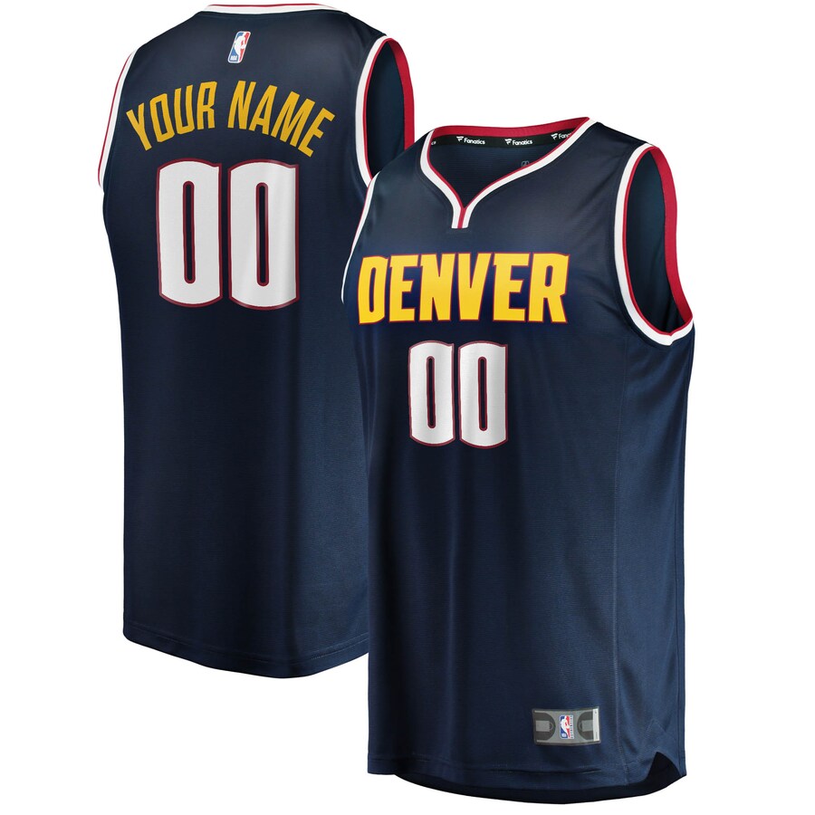 Youth Denver Nuggets Fanatics Navy Fast Break Custom Replica Jersey - Icon Edition - Jersey