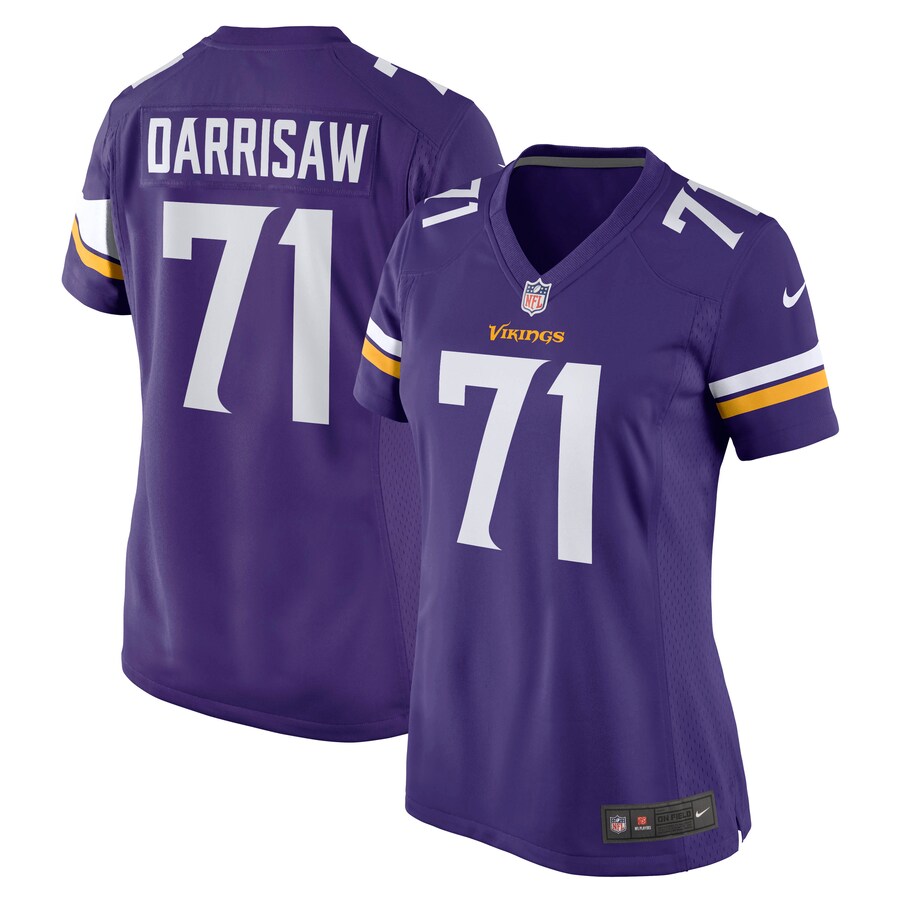 Women's Minnesota Vikings Christian Darrisaw Nike Purple Game Jersey - Jersey