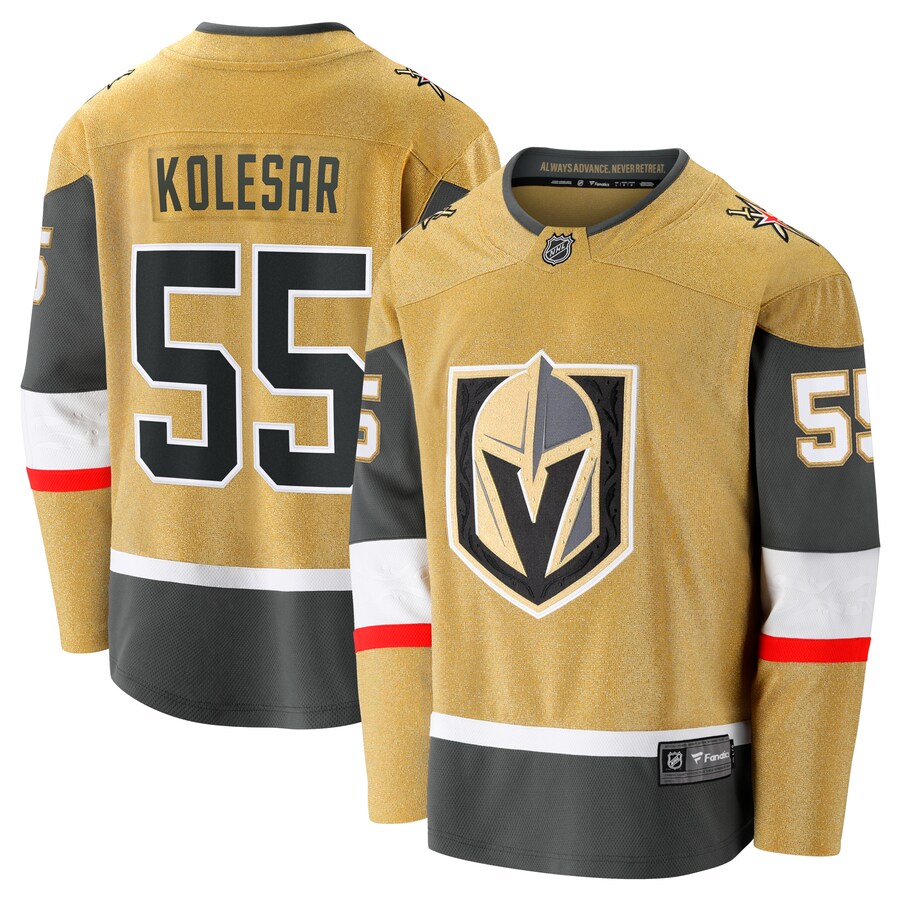 Men's Vegas Golden Knights Keegan Kolesar Fanatics Branded Gold Home Breakaway Jersey - Jersey