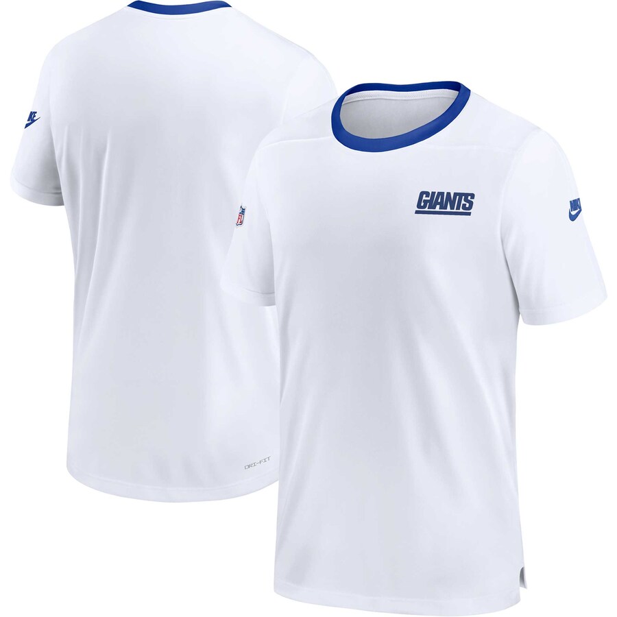 Men's New York Giants Nike White Sideline Coaches Alternate Performance T-Shirt - Jersey