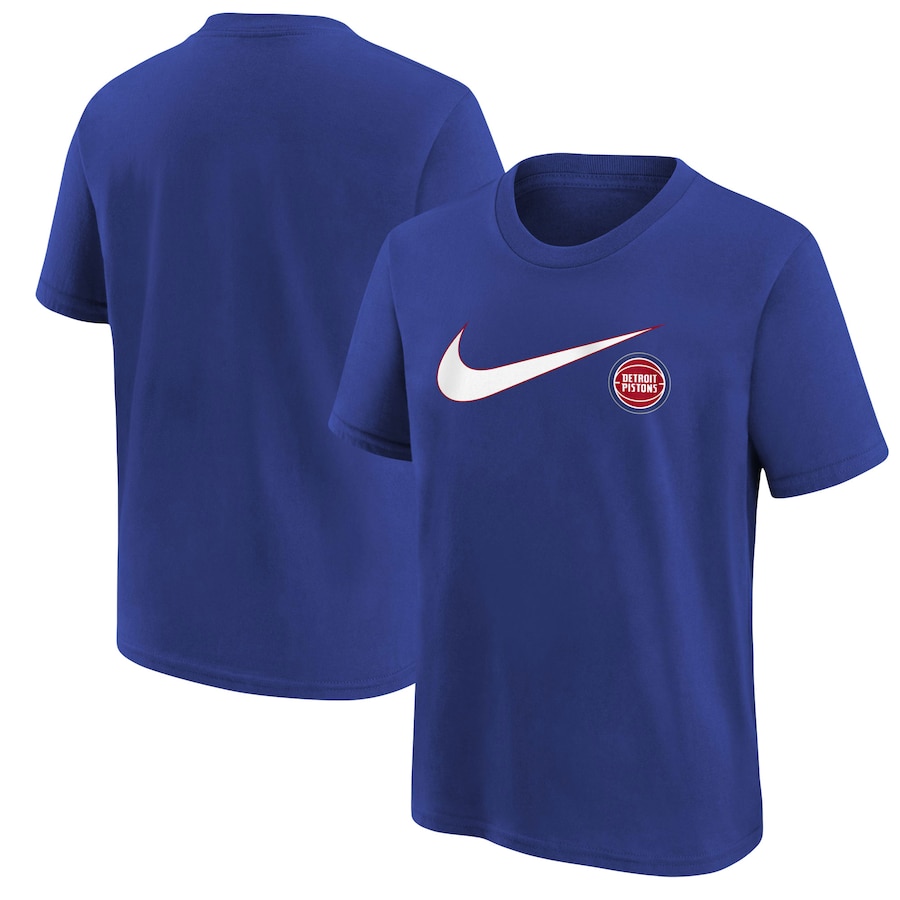 Youth Detroit Pistons Nike Blue Swoosh T-Shirt - Jersey