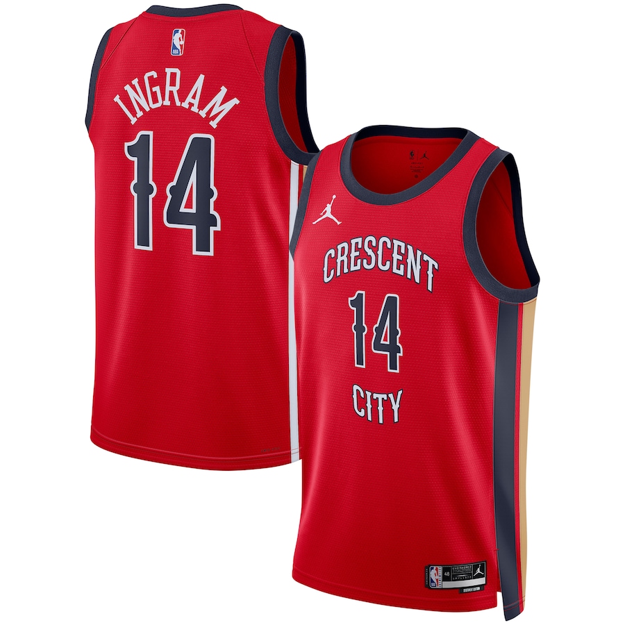Unisex New Orleans Pelicans Brandon Ingram Jordan Brand Red Swingman Jersey - Statement Edition - Jersey