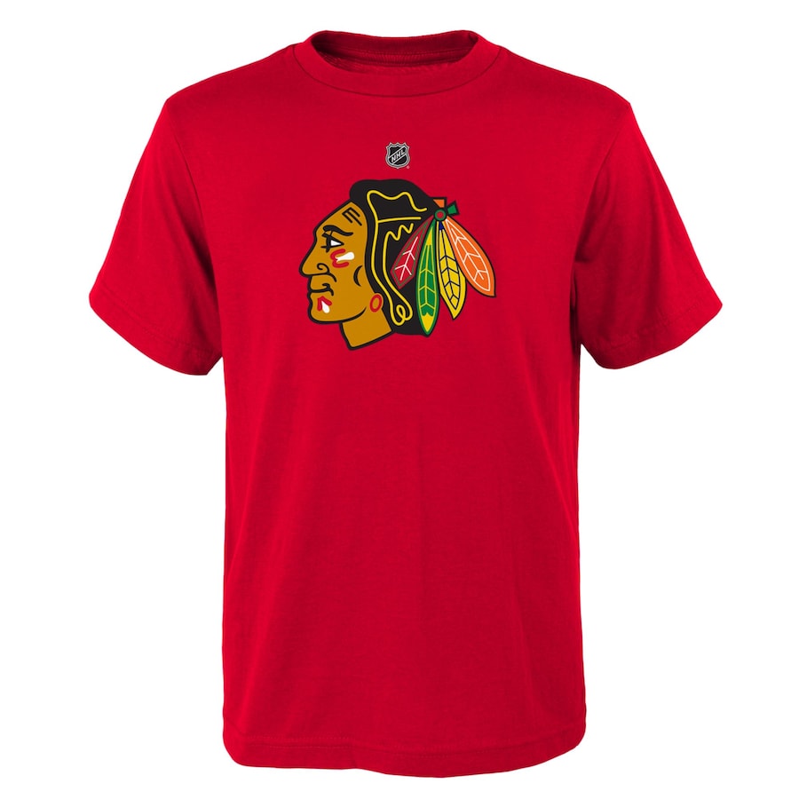 Youth Chicago Blackhawks Red Primary Logo T-Shirt - Jersey