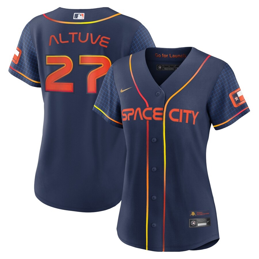 Women's Houston Astros Jose Altuve Nike Navy City Connect Replica Player Jersey - Jersey
