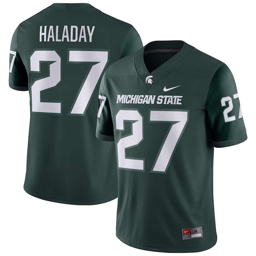 Cal Haladay Michigan State Spartans Nike Player Game Jersey - Green - Jersey