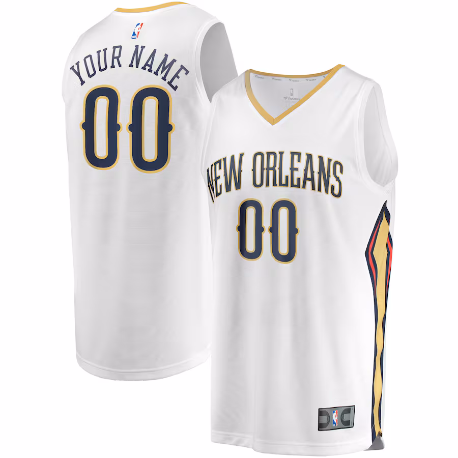 Unisex New Orleans Pelicans Fanatics White Custom Fast Break Jersey - Association Edition - Jersey