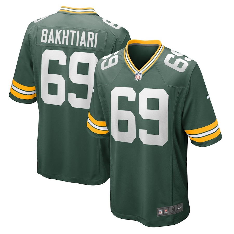 Men's Green Bay Packers David Bakhtiari Nike Green Game Team Jersey - Jersey