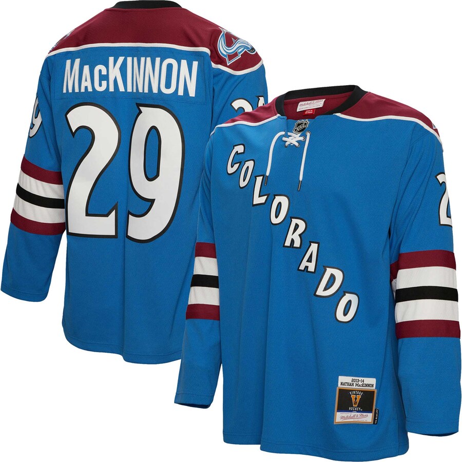 Men's Colorado Avalanche Nathan MacKinnon Mitchell & Ness Blue Big & Tall 2013 Blue Line Player Jersey - Jersey