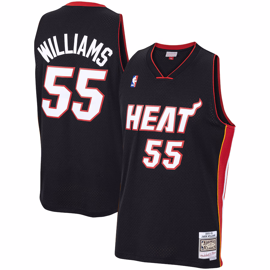 Men's Miami Heat Jason Williams Mitchell & Ness Black 2005/06 Hardwood Classics Swingman Jersey - Jersey