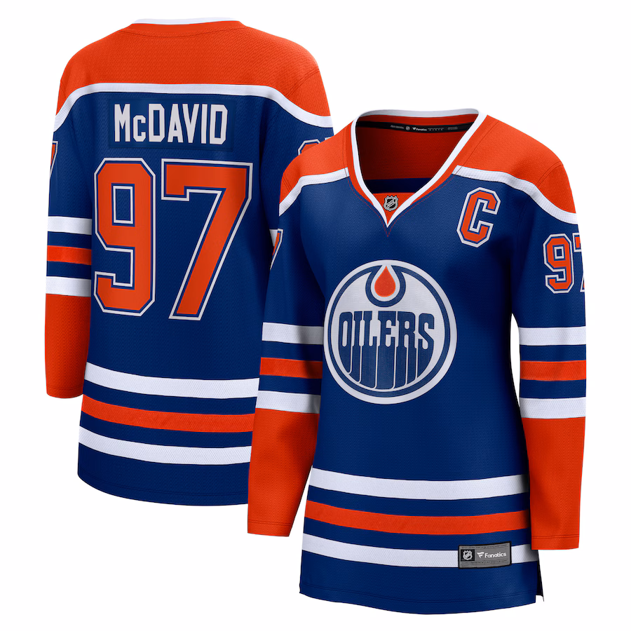 Women's Edmonton Oilers Connor McDavid Fanatics Royal Home Premier Breakaway Player Jersey - Jersey