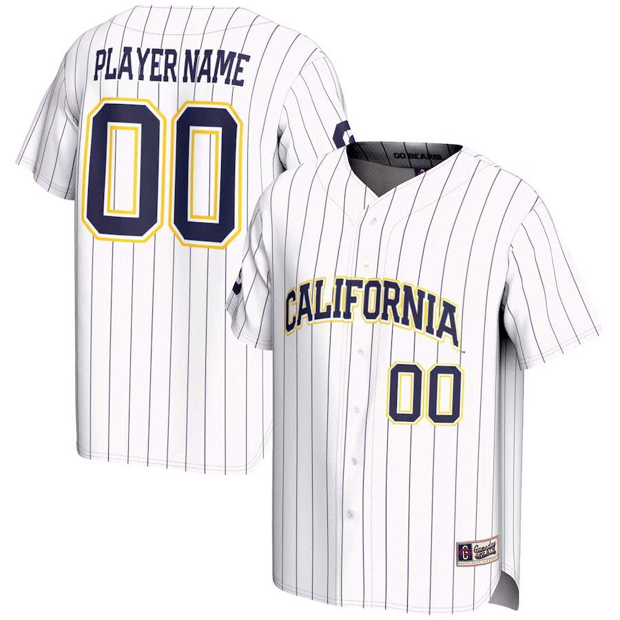 Cal Bears GameDay Greats NIL Pick-A-Player Lightweight Baseball Jersey - White - Jersey