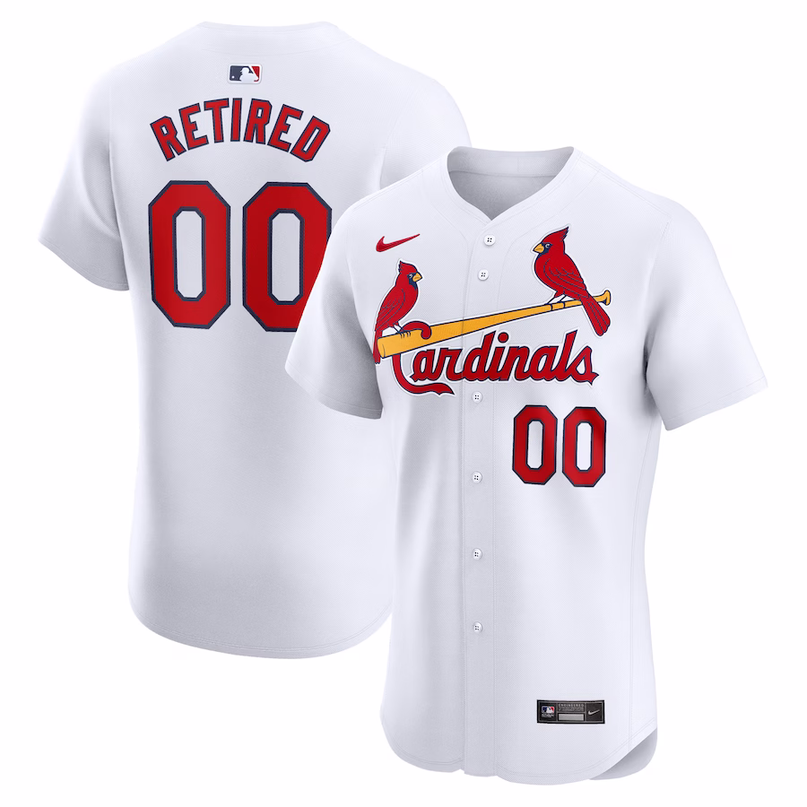 Men's St. Louis Cardinals Nike White Home Elite Pick-A-Player Retired Roster Jersey - Jersey