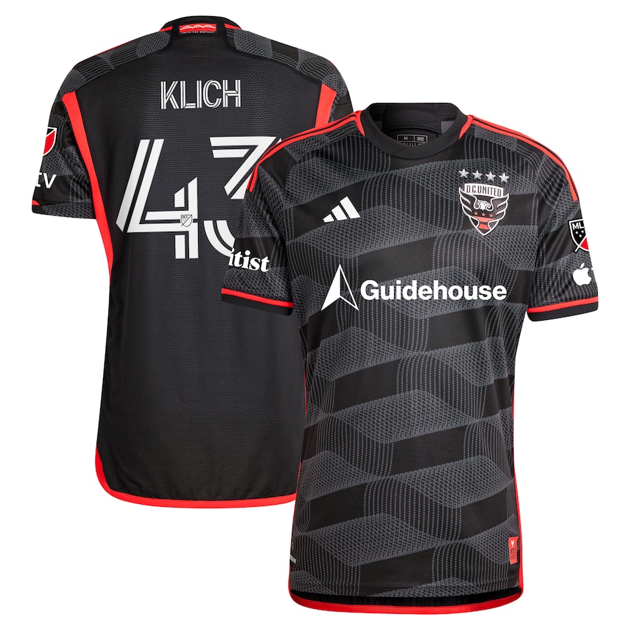 Men's D.C. United Mateusz Klich adidas Black 2024 The Icon Kit Authentic Player Jersey - Jersey