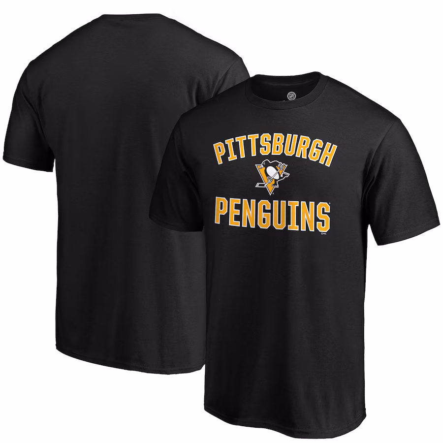 Men's Pittsburgh Penguins Fanatics Black Team Victory Arch T-Shirt - Jersey