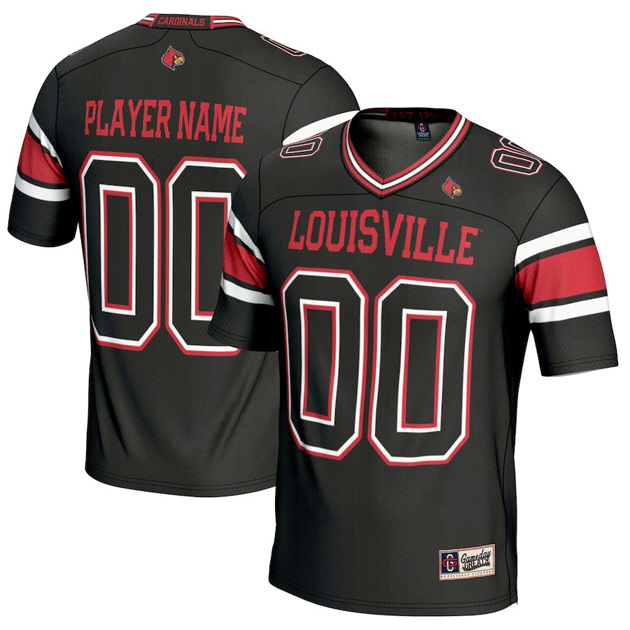 Louisville Cardinals GameDay Greats NIL Pick-A-Player Football Jersey - Black - Jersey