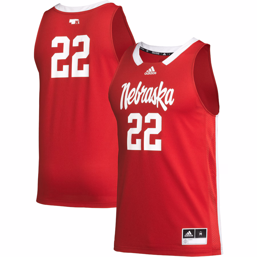 Men's adidas #22 Scarlet Nebraska Huskers Swingman Jersey - Jersey